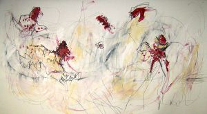 Rot und Gelb und Weiss mit Zeichnung